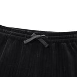 Waist Drawstring Knitted Velvet Straight Pants GOELIA