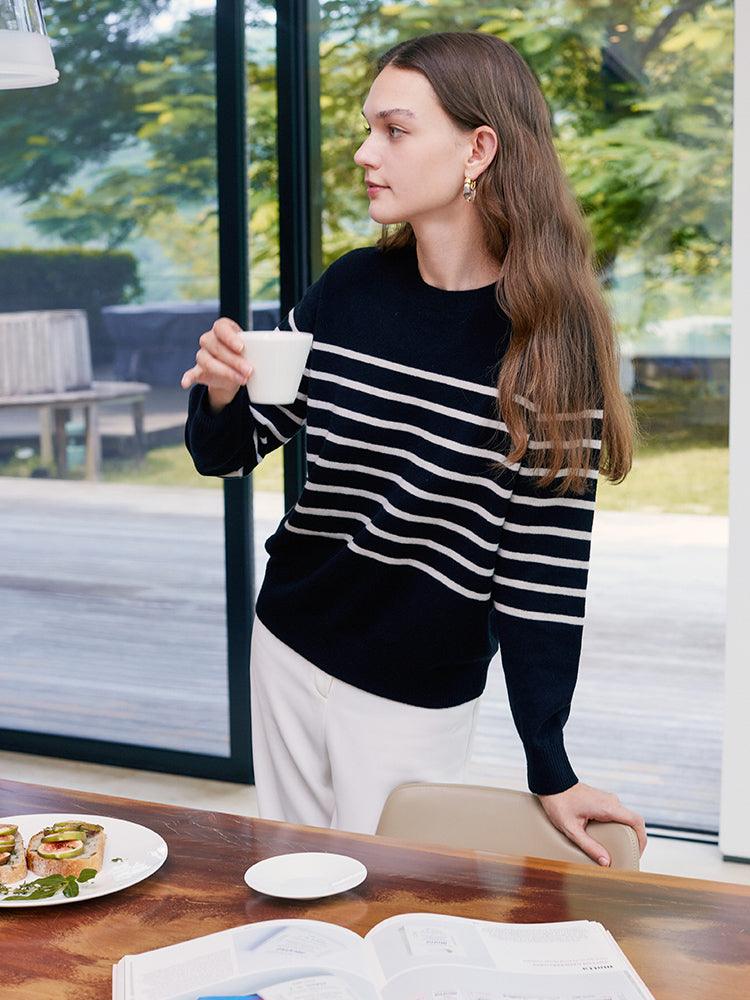 Black&White Stripe Sweater GOELIA