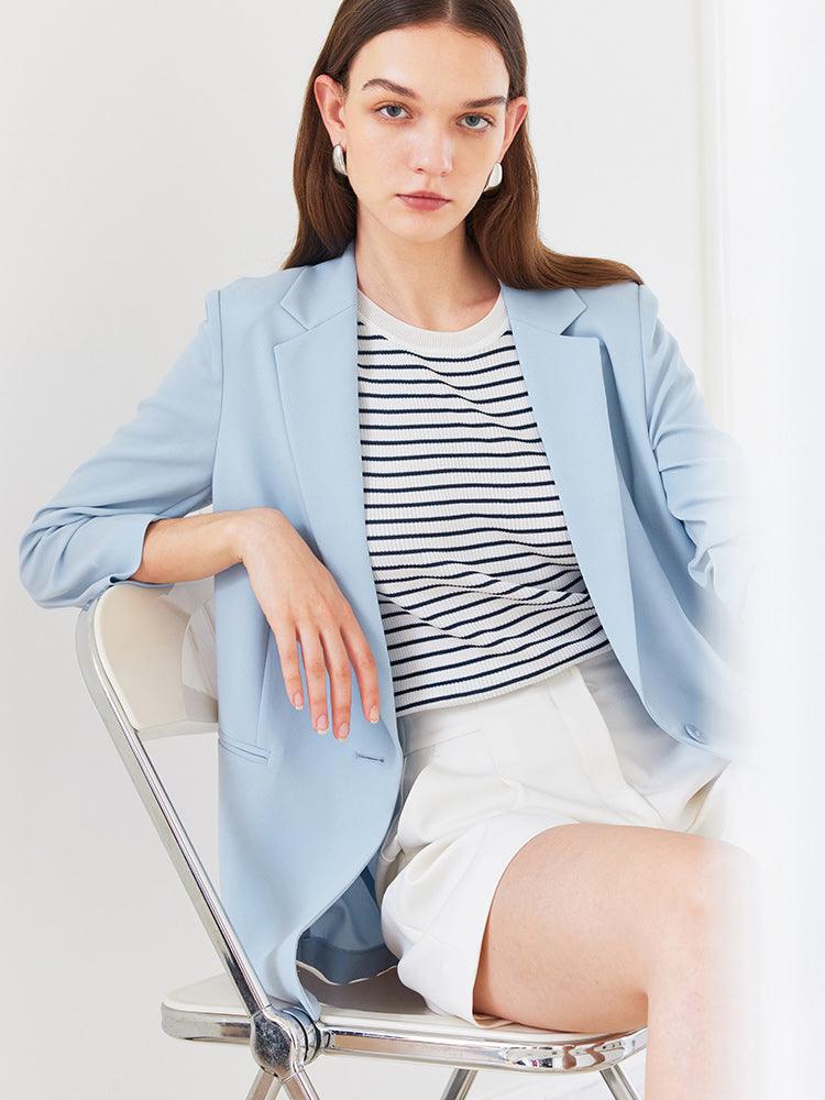 Minimalist One-Button Blazer GOELIA