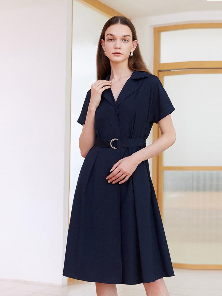 Lapel Collar Shirt dress GOELIA