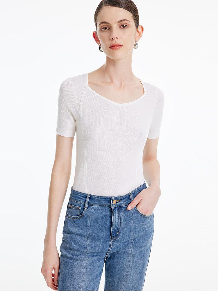 Woolen Round Neck Top GOELIA