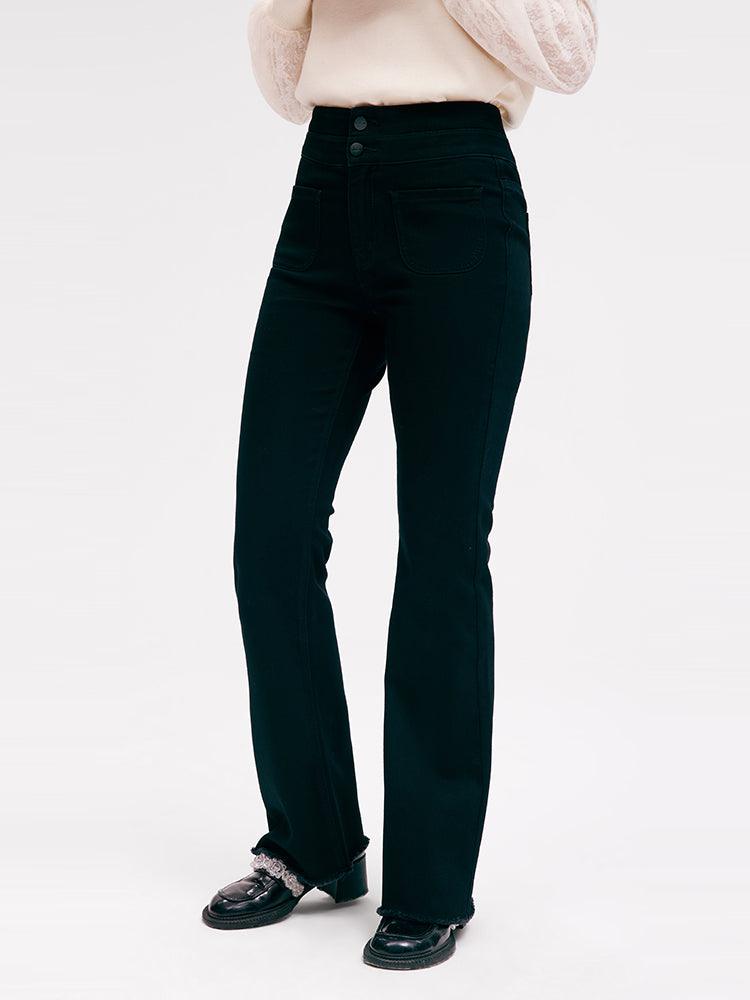 Slim Fit Flared Pants GOELIA