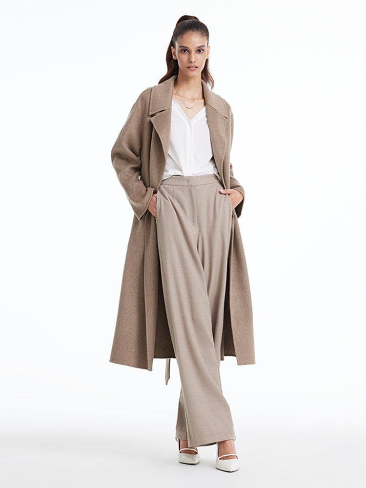 Notched Lapel Cashmere Coat GOELIA