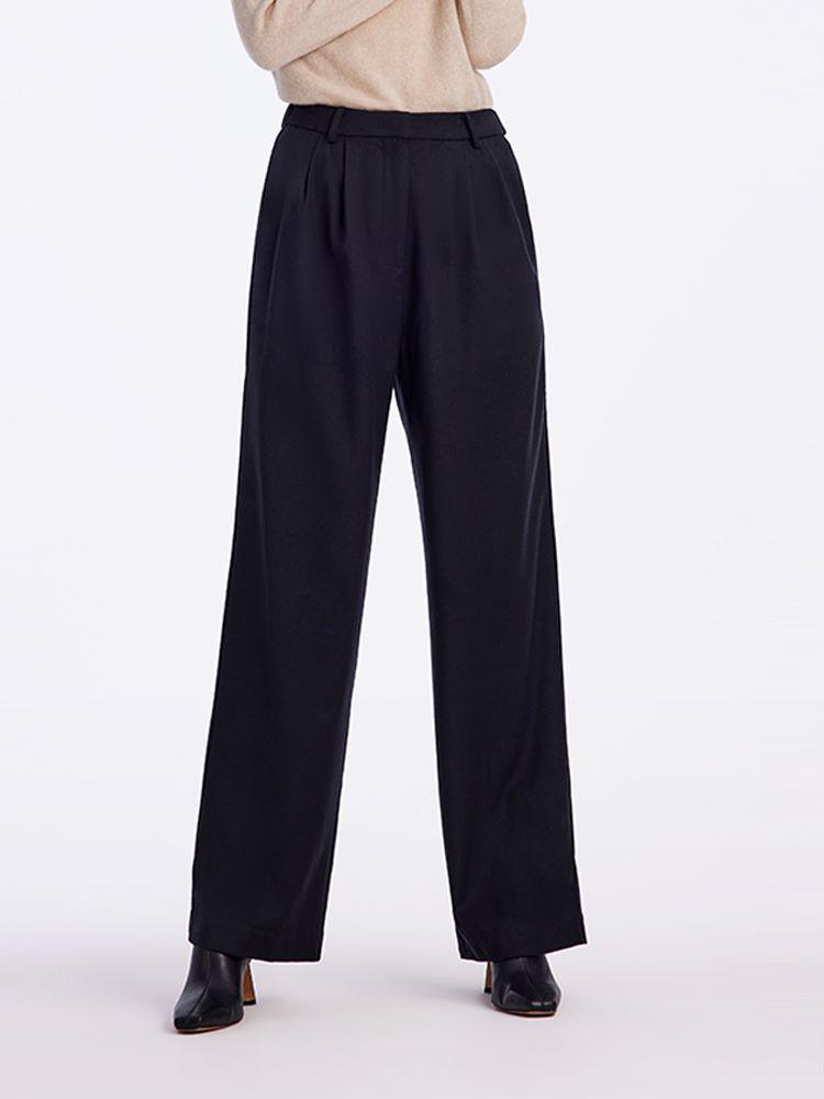 Wool Straight Full Length Pants GOELIA