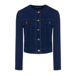 Knitted Denim Cotton Short Jacket GOELIA