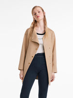 Faux Suede Trench Coat With Belt GOELIA