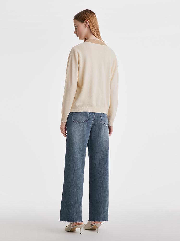 Seamless Woolen Sweater And Mock Neck Top GOELIA