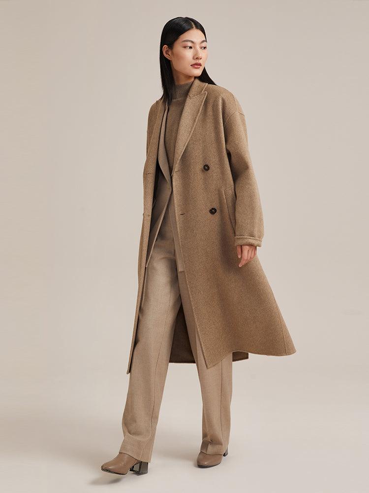 Pure Cashmere Woolen Coat GOELIA