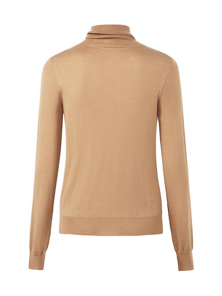 Machine Washable Wool Seamless Turtleneck Sweater GOELIA