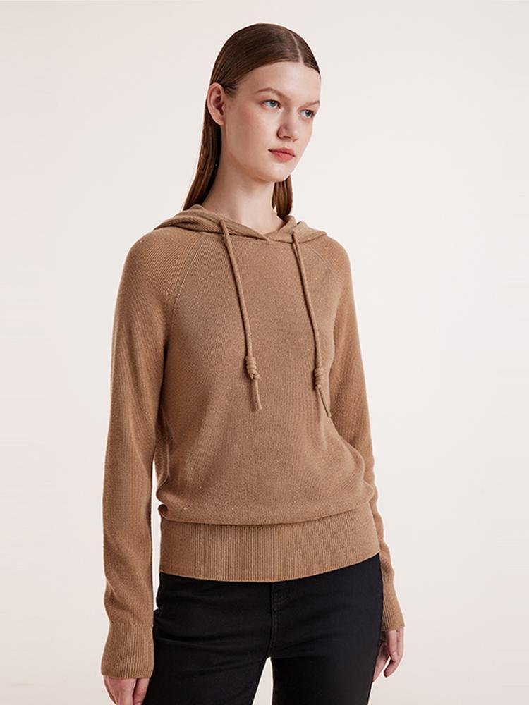 Machine Washable Wool Hooded Sweater GOELIA