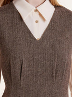 Washable Wool Vest Dress And Shirt Two-Piece Set GOELIA