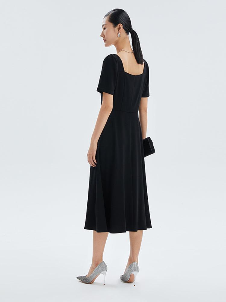 Triacetate Square-Neck Gown GOELIA