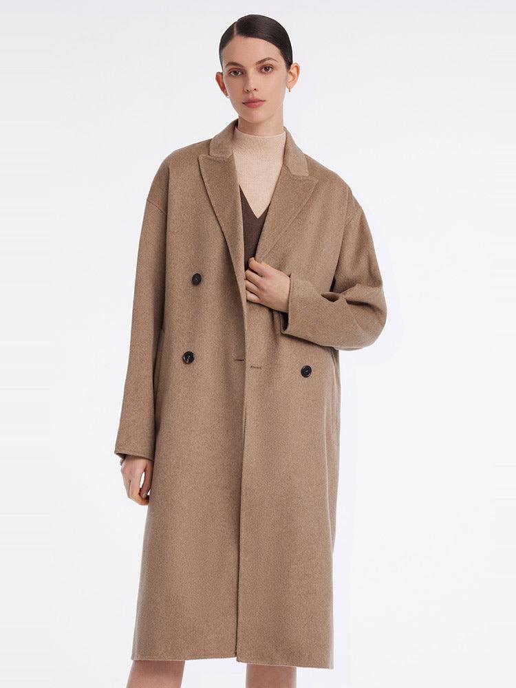 Pure Cashmere Woolen Coat GOELIA