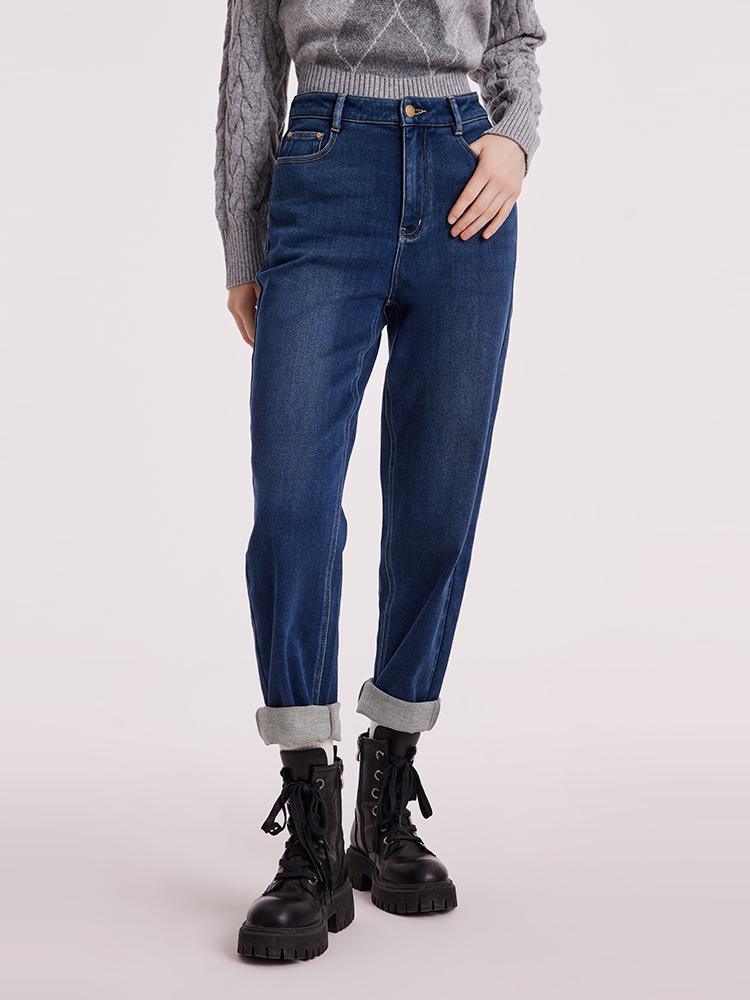 High-Waisted Ankle Length Tapered Jeans GOELIA