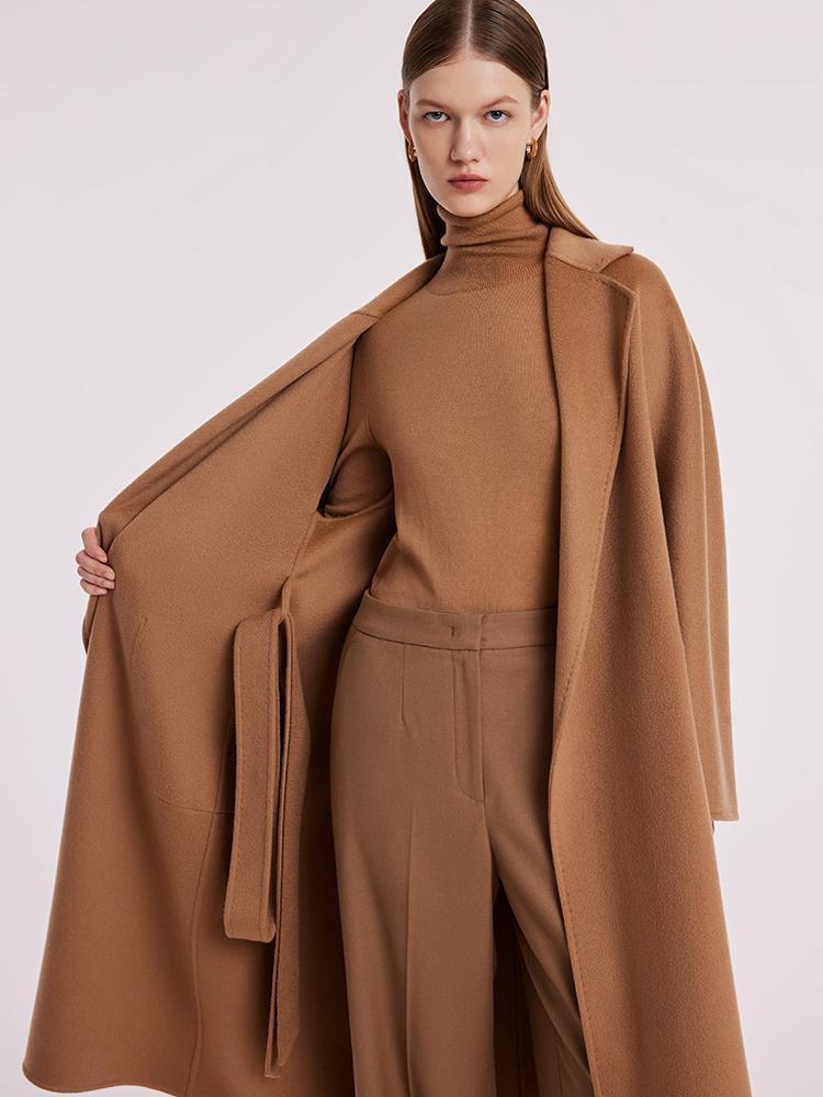 Pure Cashmere Tie-up Coat GOELIA