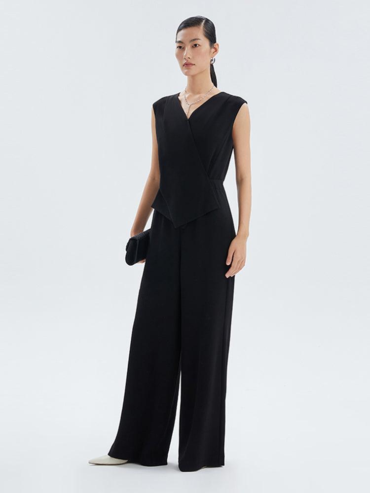 Acetate V-Neck Jumpsuit GOELIA